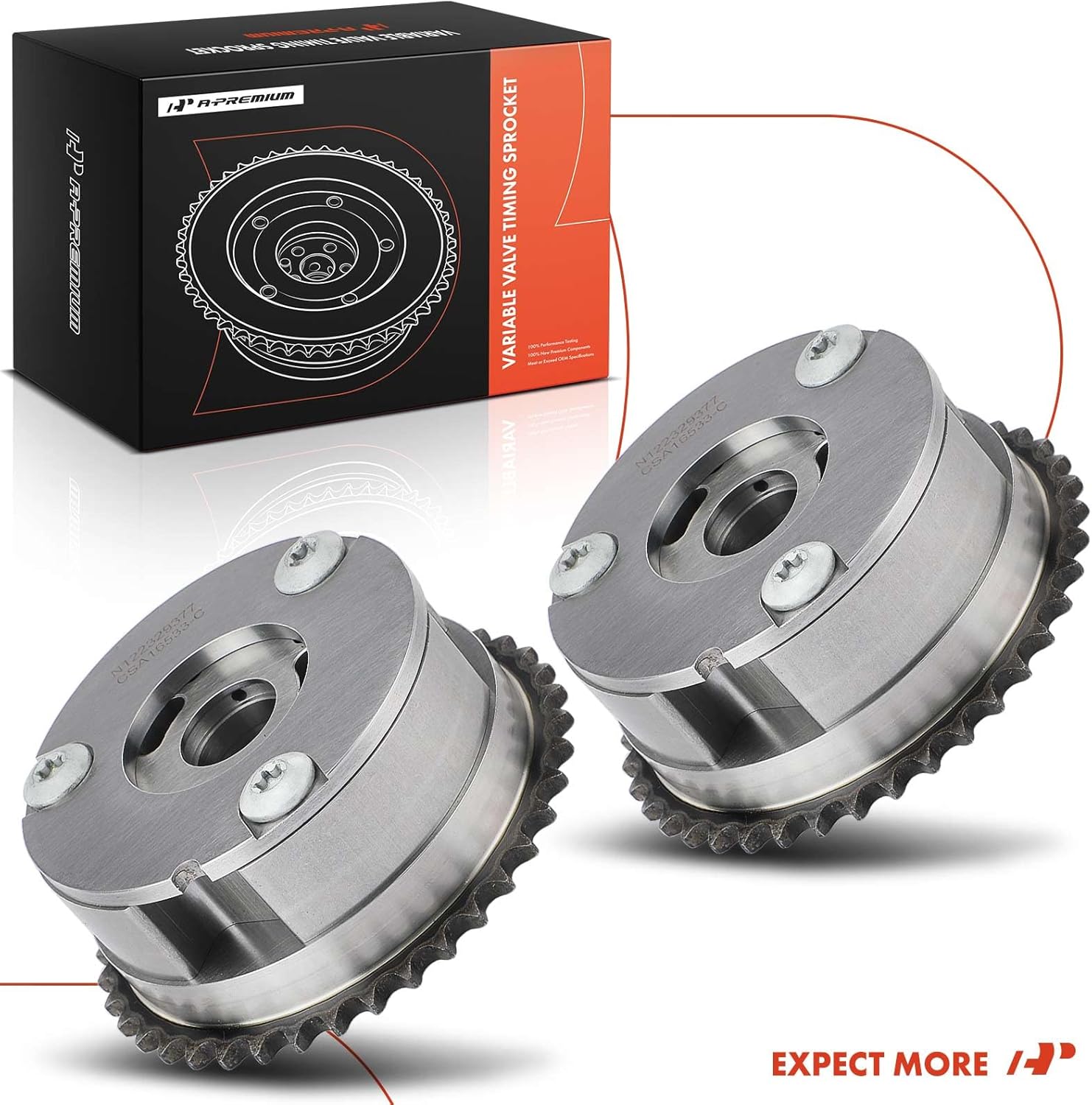 A-Premium Intake & Exhaust Engine Variable Valve Timing Sprocket Gear Camshaft Adjuster Compatible with Chevrolet Cruze 2011-2016, Sonic 2012-2020, Cruze Limited & Buick Encore 13-21, 1.4L 1.6L