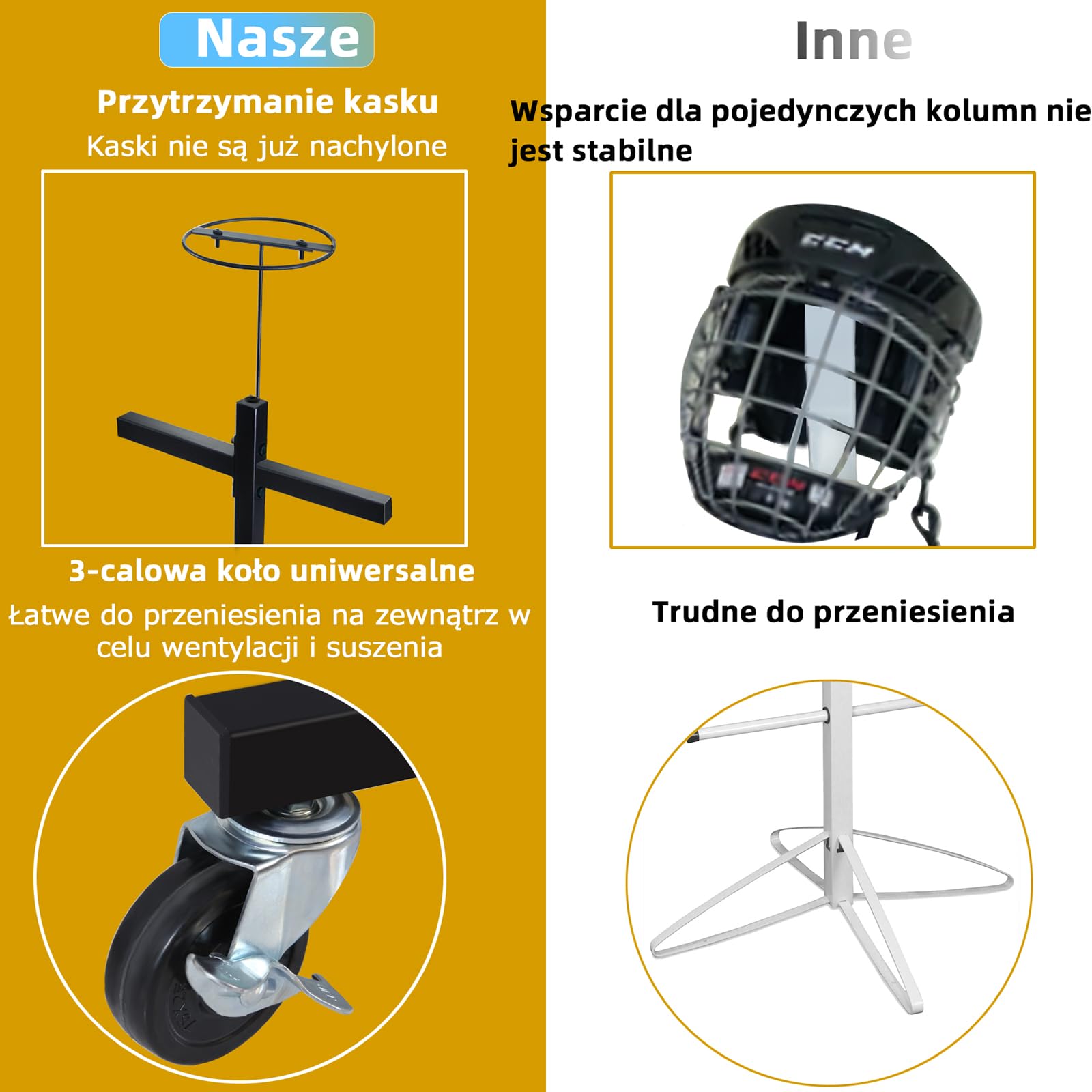 Suszarka do sprzętu hokejowego, uchwyt na kij do hokeja na lodzie, suszarka do sprzętu do hokeja na trawie, duży stojak do przechowywania hokeja, sportowy, metalowy stojak na drzewo do Lacrosse