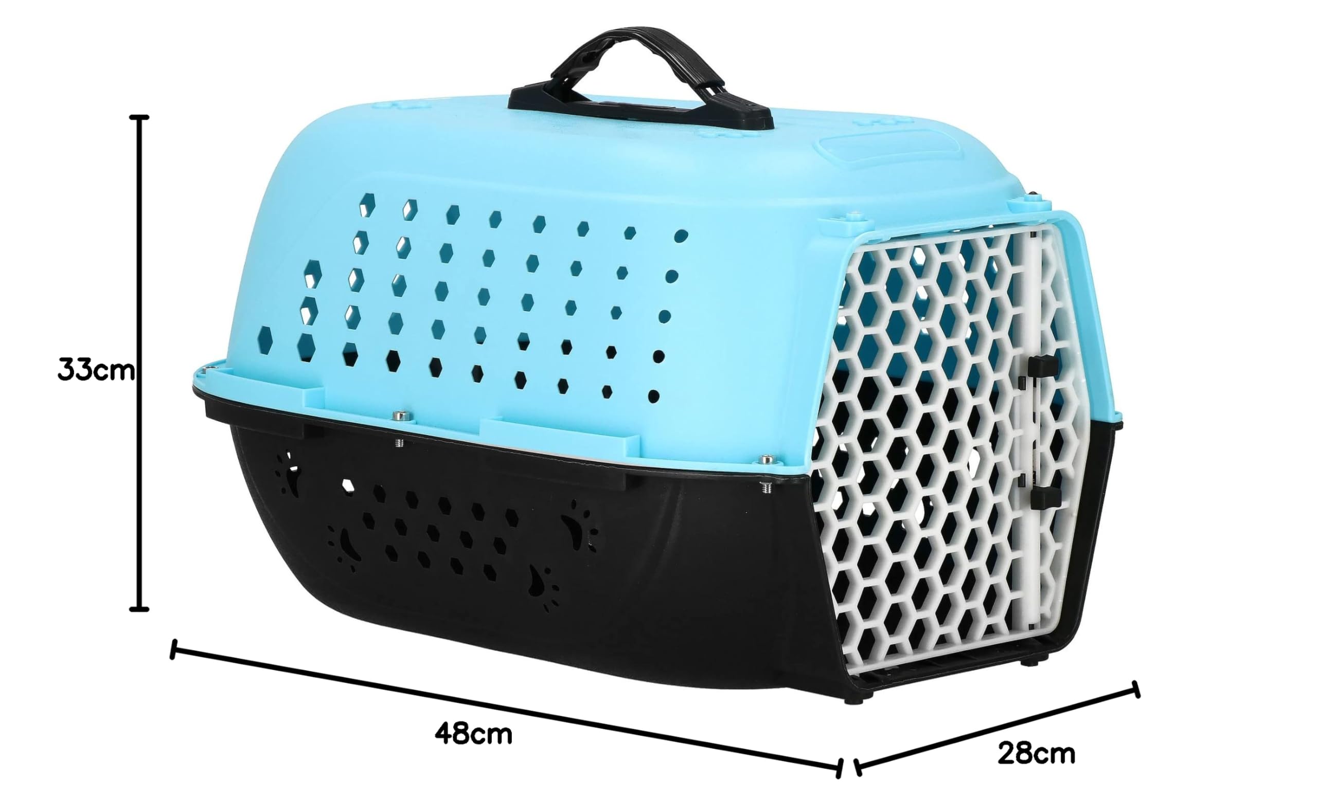 SPRINGOS Boîte de transport pour chien - 48 x 28 x 33 cm - En plastique rigide - Pour chats et chiens