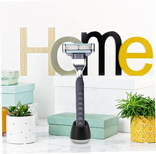 Miniatura 4 de Angoily 2pcs Straight Razor Stand Máquinas De Afeitar Para Hombres Metal Brackets Razor Base Bald Shavers for Men Head Razor Stand for Men Mens