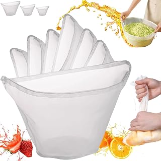 2026 Nylon Filter Bag, 13/15/19 In Bowl-Shaped Reusable Cheese Cloth Filters Bags for Dumpling Fillings, Food-Grade Nylon Filter Bag – Smooth Nut Milks, Juices & Easy Straining (6*M)
