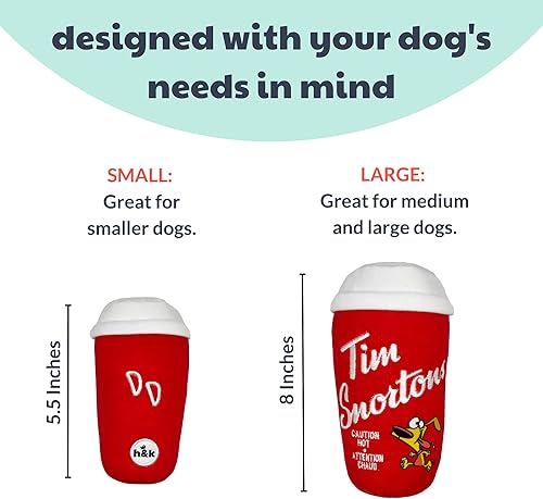 Miniatura 3 de Huxley & Kent para perros  Tim Snorton Coffee (pequeño)  Juguete divertido para perros  Juguete de peluche para perros con chirriante  Regalo para