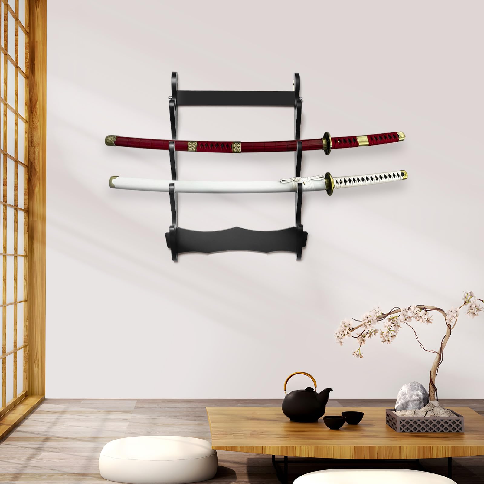GOONSDS Titolare Sword Montaggio A Parete Velvet Protect Samurai Sword