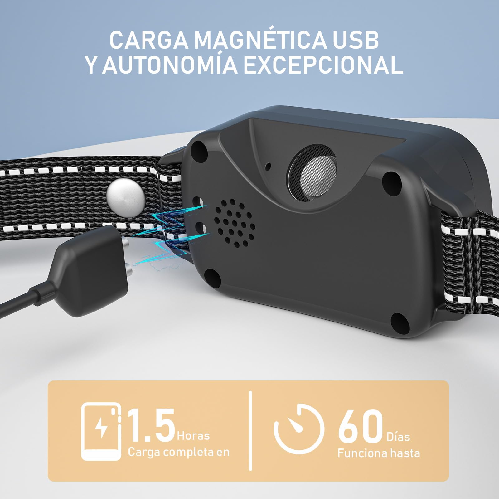 Collar Antiladridos para Perros, Antiladridos y Antiaullidos para Perros, Ultrasonido/Pitido/Vibración, Impermeable IPX7, Dispositivo Recargable para Detener — view 6
