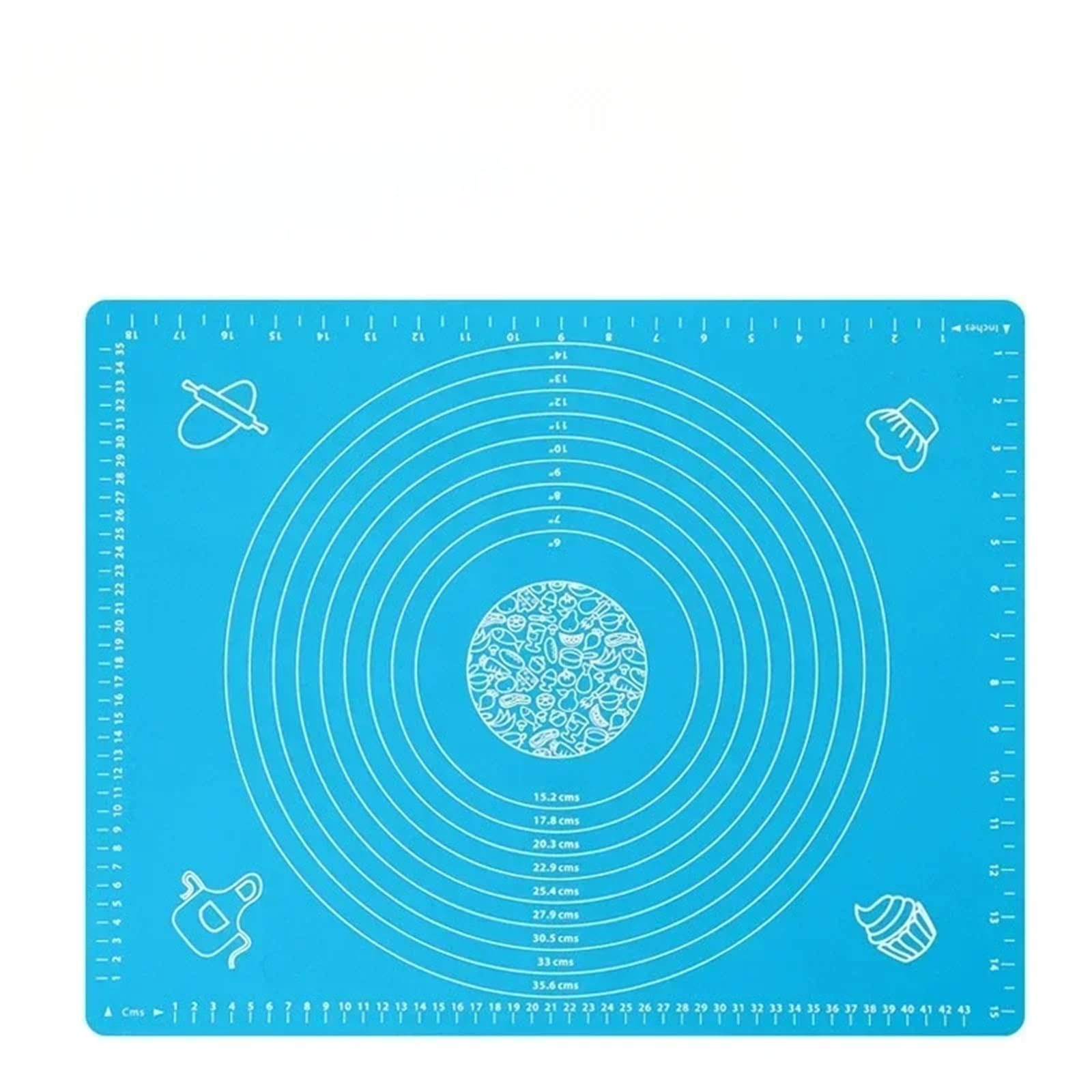 Tapete De Silicona Para Hornear Tapete de silicona for hornear, ideal for masa pan y pizza. Antiadherente. Soporte for repostería. Accesorios cocina. Utensilios Molde for(BLUE,50x70cm)