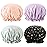 Tbestmax 4 Pcs Shower Caps Hat for Women and Girl, Reusable Waterproof Bath Cap Double Waterproof Layers