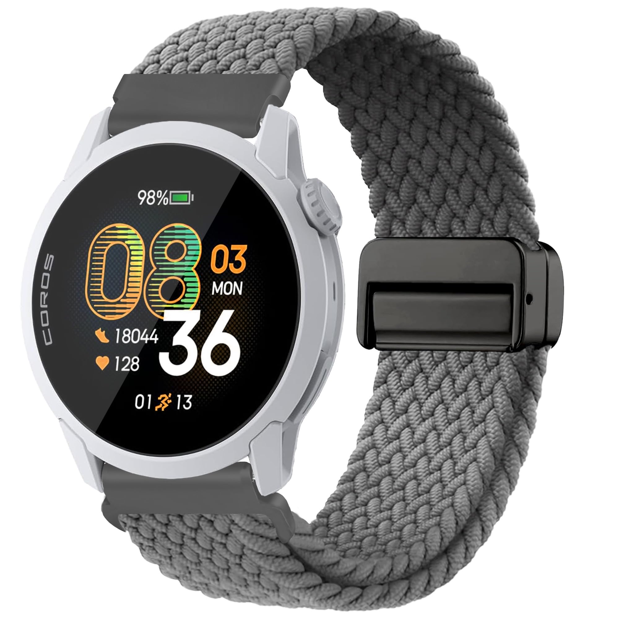 Photo 1 of 22mm Magnetic Braided Watch Band Compatible With COROS PACE 4/PACE 3/Pro/Apex 4/2 Pro/APEX 46mm Men Women, 22mm Soft Sport Stretchy Nylon Replacement Strap for Garmin Venu 4 45mm/Venu 3 45mm/2