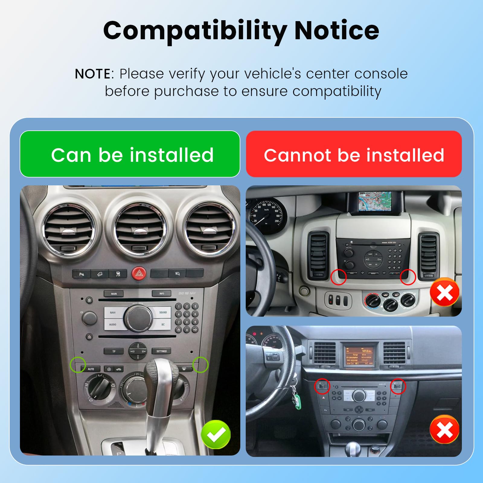 Autoradio per Opel Corsa 2006-2011, Radio 7 pollici con CarPlay wireless | Android Auto wireless, Bluetooth, Radio FM/AM/RDS, Telecamera posteriore, EQ, Comandi al volante