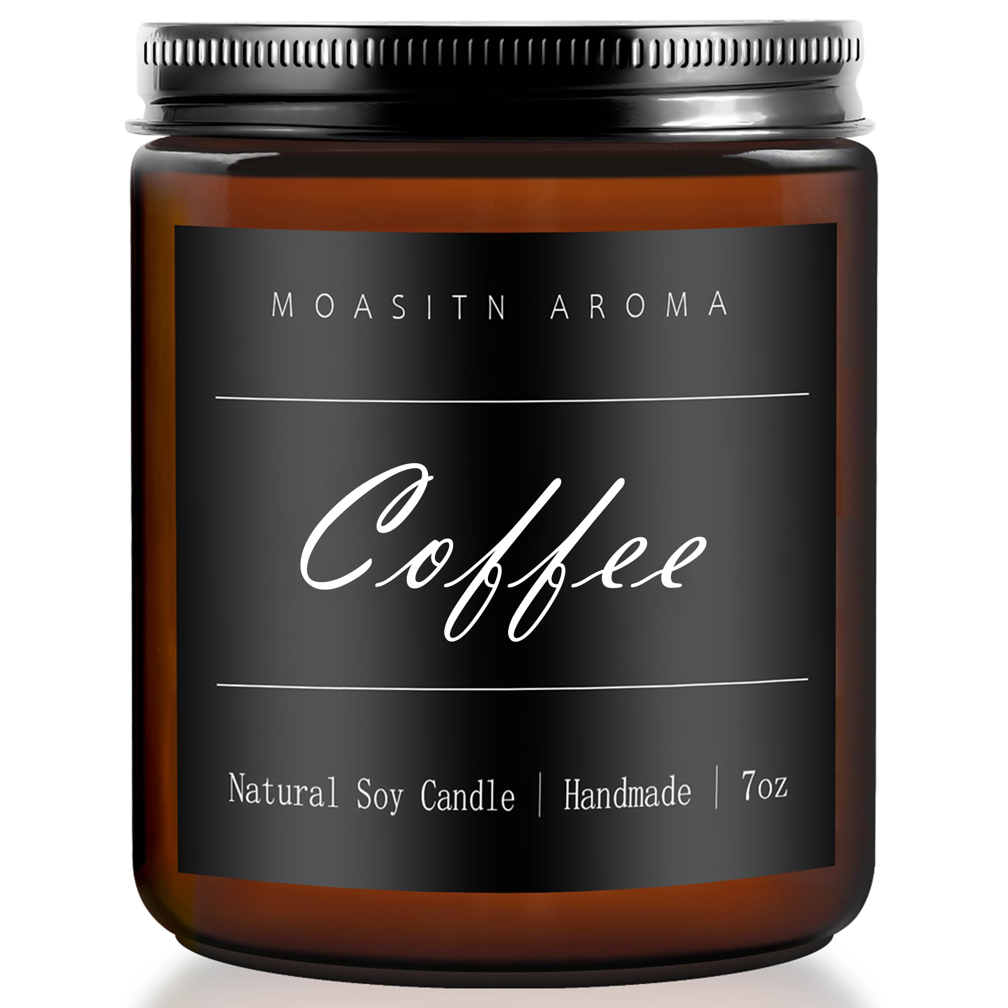 MOASITN Coffee Highly Scented Candles for Home| Natural Soy Aromatherapy Candle| Handmade Long Lasting Jar Candle| Candel Gift for Women,Men as Birthday,Housewarming,Relaxing,Christmas Gifts| 7oz
