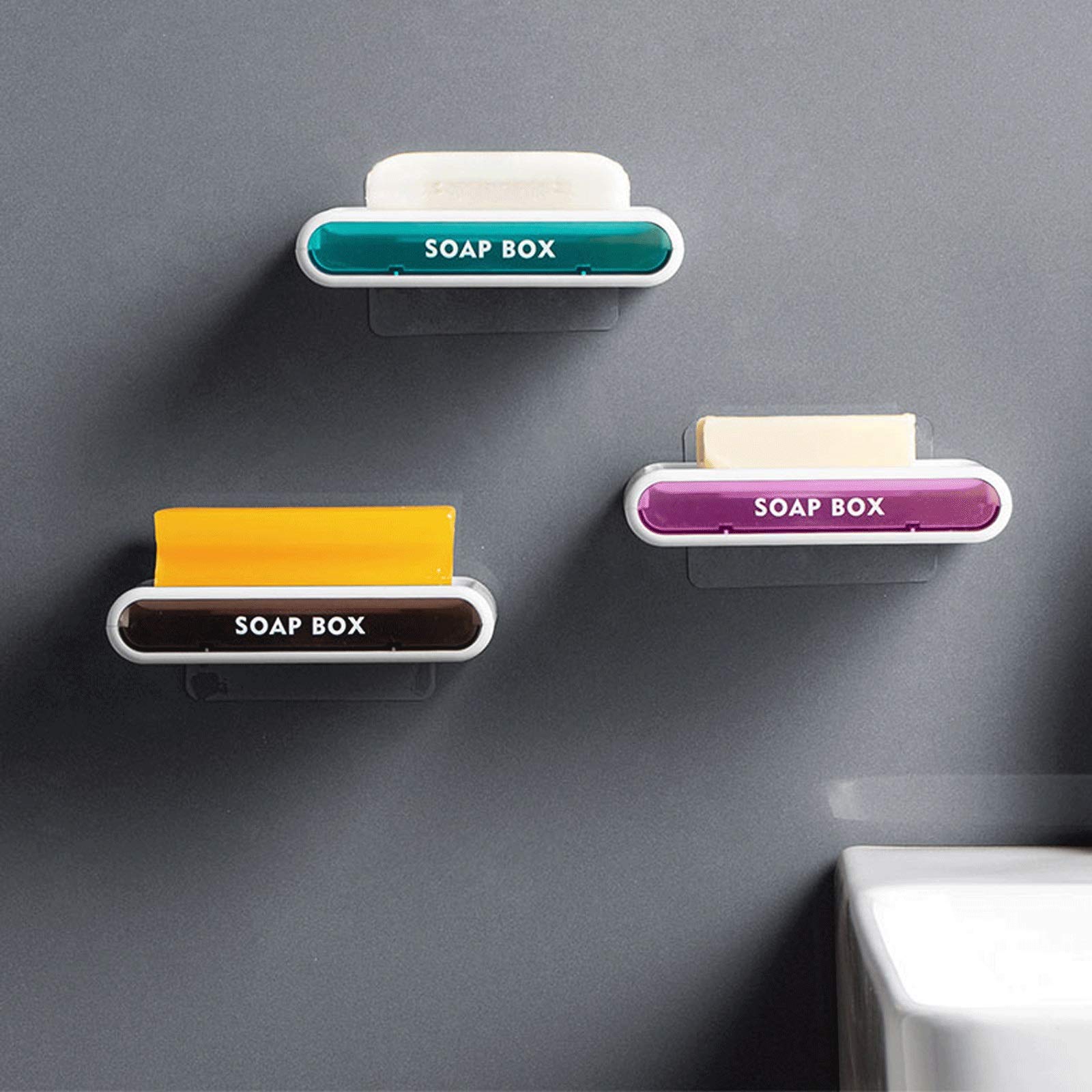 Seifenschale/Seifenschalen Hausmontierter Seifenschale mit einer transparenten Abflussbox, und das Badezimmer ist nicht perforiertes Drain-Seifenschale als schönes Geschenk for die Familie genutzt wer