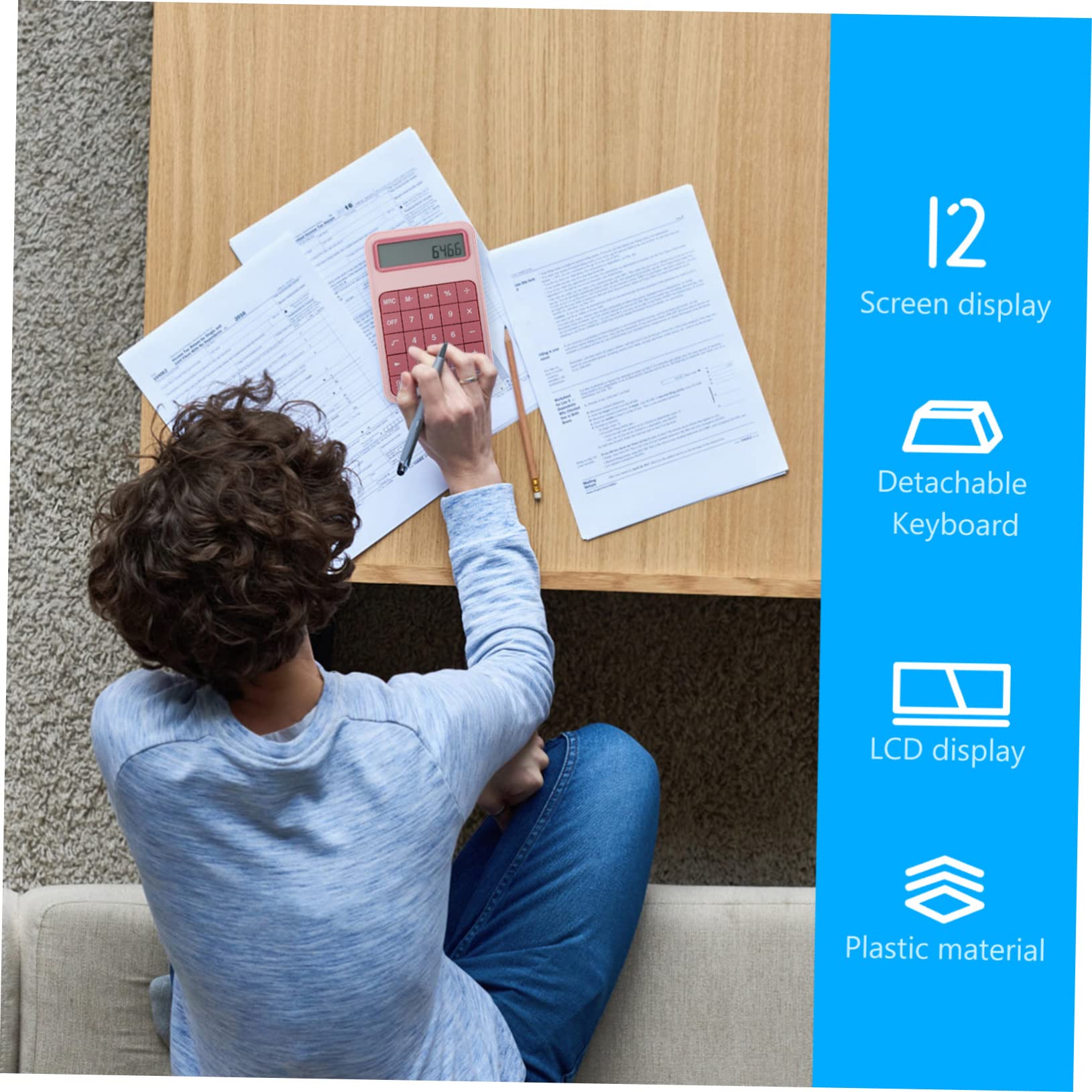 DOITOOL 1pc Calculator and Lightweight Standard Calculator for School Office Home and Store Use for Easy Carrying and Convenient Calculations