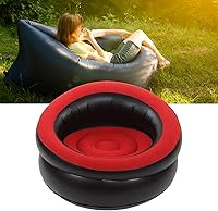 Vista 5 de Sofá inflable de ocio, sofá simple de flocado, silla inflable de diseño ergonómico, tumbona de aire, sofá inflable portátil, para habitación