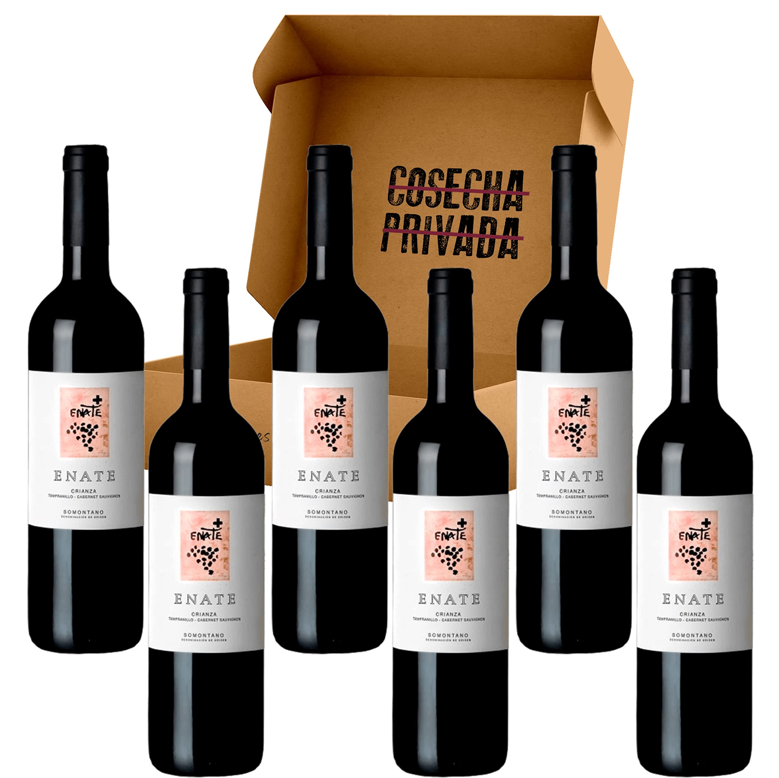 Enate Crianza - Envío 24 H - Caja de 6 Botellas - Vino Tinto Somontano- Seleccionado y enviado por Cosecha Privada
