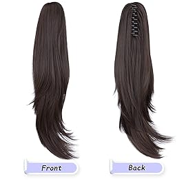 Black ponytail extension,20 clip ponytail hair extensions ponytail curly claw hair ponytail Extension Natural Looking Synthetic Hairpiece for Women