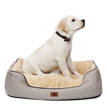 Pet Bed for Small, Medium, Large Dog & Cat Comfy Calming Anti Anxiety Dog Bed Non-Slip Bottom Dog Sofa Couch Chew Resistant Dog Bed Machine Washable