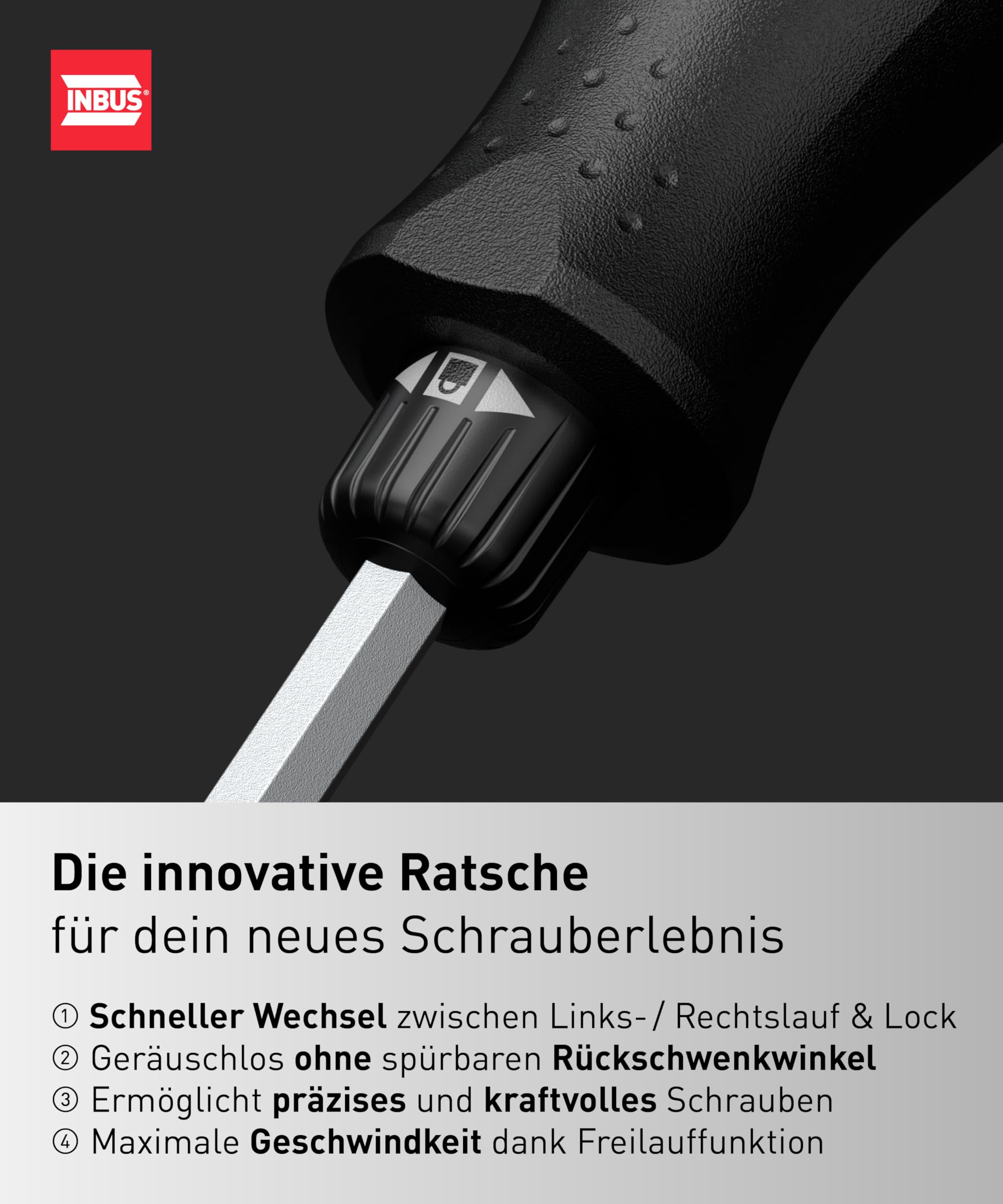 INBUS® Flow 73424 Schraubendreher inkl. 12 Bits — Made in Germany