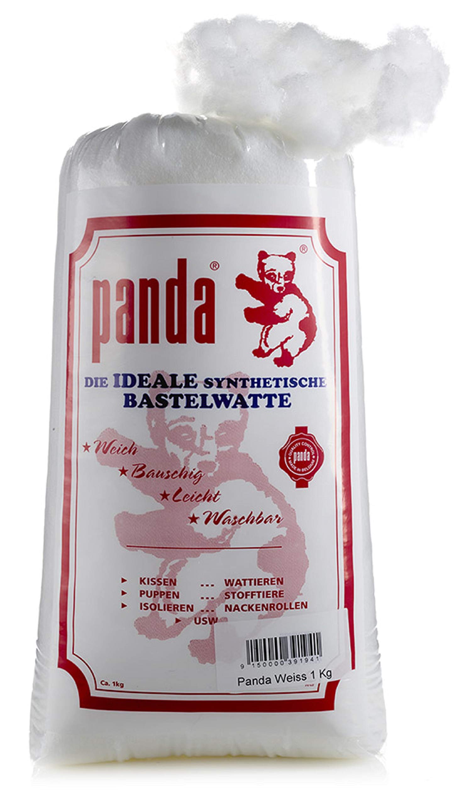 Die Stofftante Panda Füllwatte Bastelwatte Stopfwatte/weiß / 1 kg