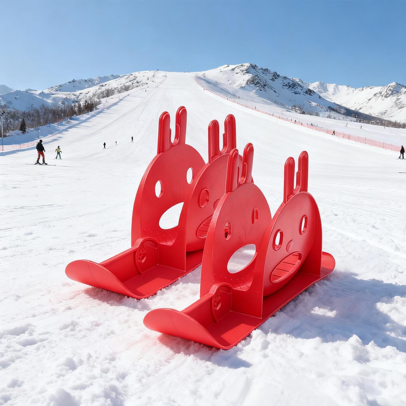 Scooter sci da neve | 1 paio di tavole da slitta senza pedali - Montaggio portatile per Walker Golf car Strada Montagna Guida Quotidiano Strade all'aperto Avventura Parco - Guida Avventura Giornaliera