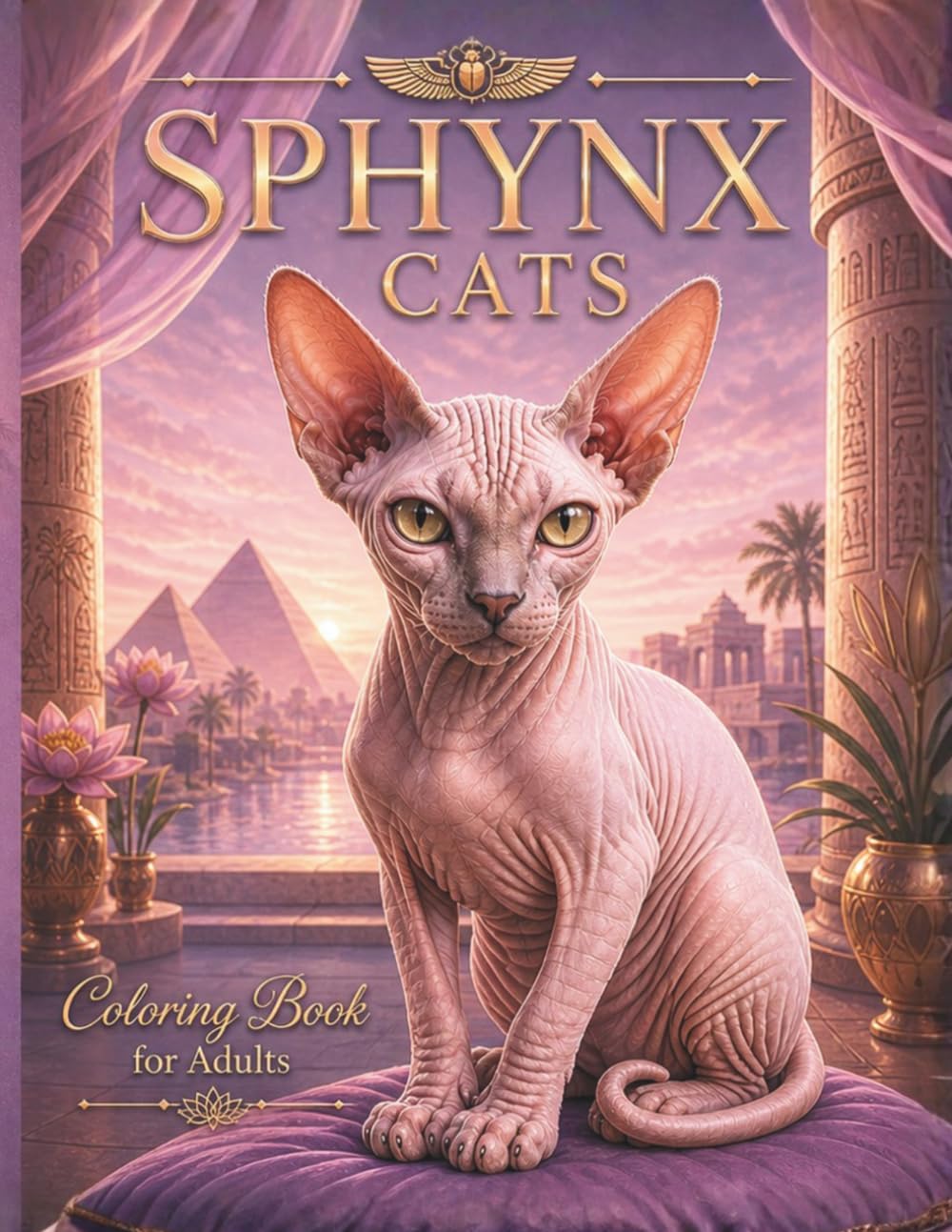 Sphynx Cats Coloring Book for Adults and Teens: Hairless Cat Breed Coloring Pages for Relaxation, Stress Relief, and Creative Fun (Cat Breeds Coloring Collection)