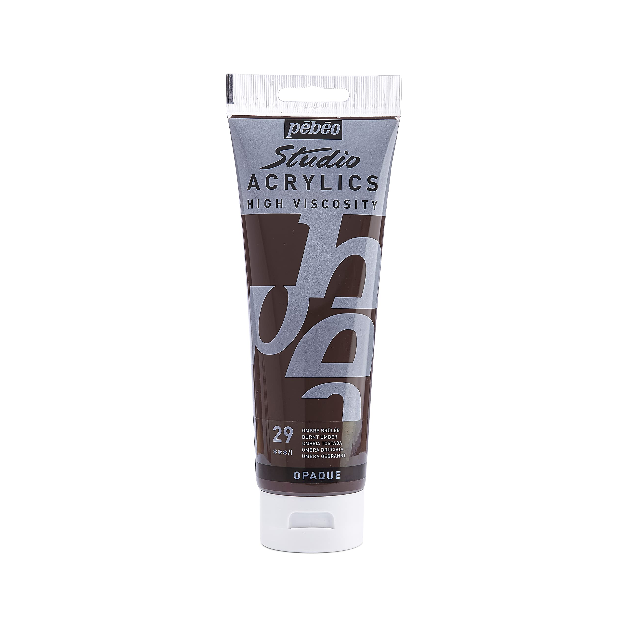 Pebeo 250 ml Studio Acrylic Paint, Burnt Umber