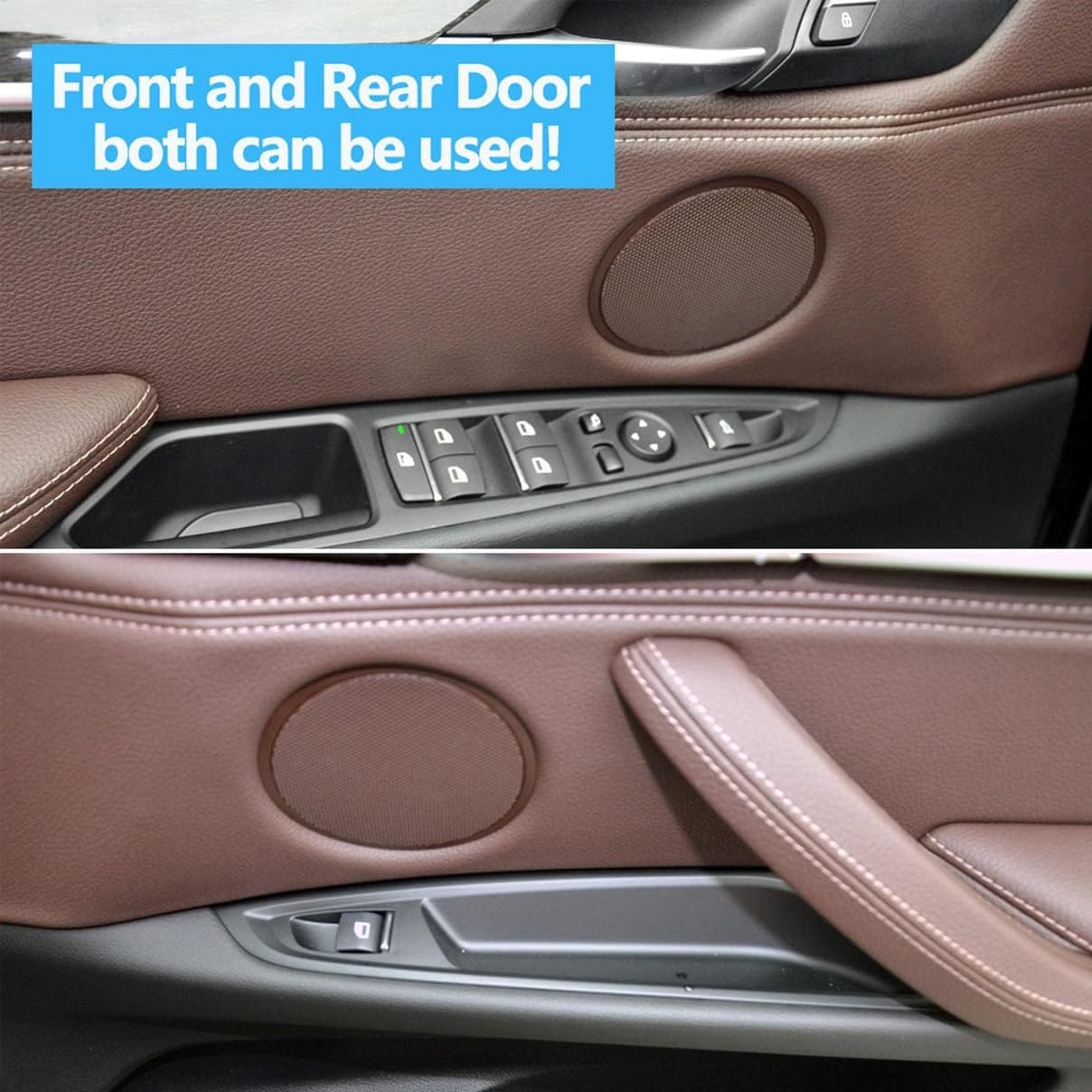 Front/Rear Door Woofer Loudspeaker Cover For BMW X5 X6 F15 F16 2015 2016 2017 2018 (Black)