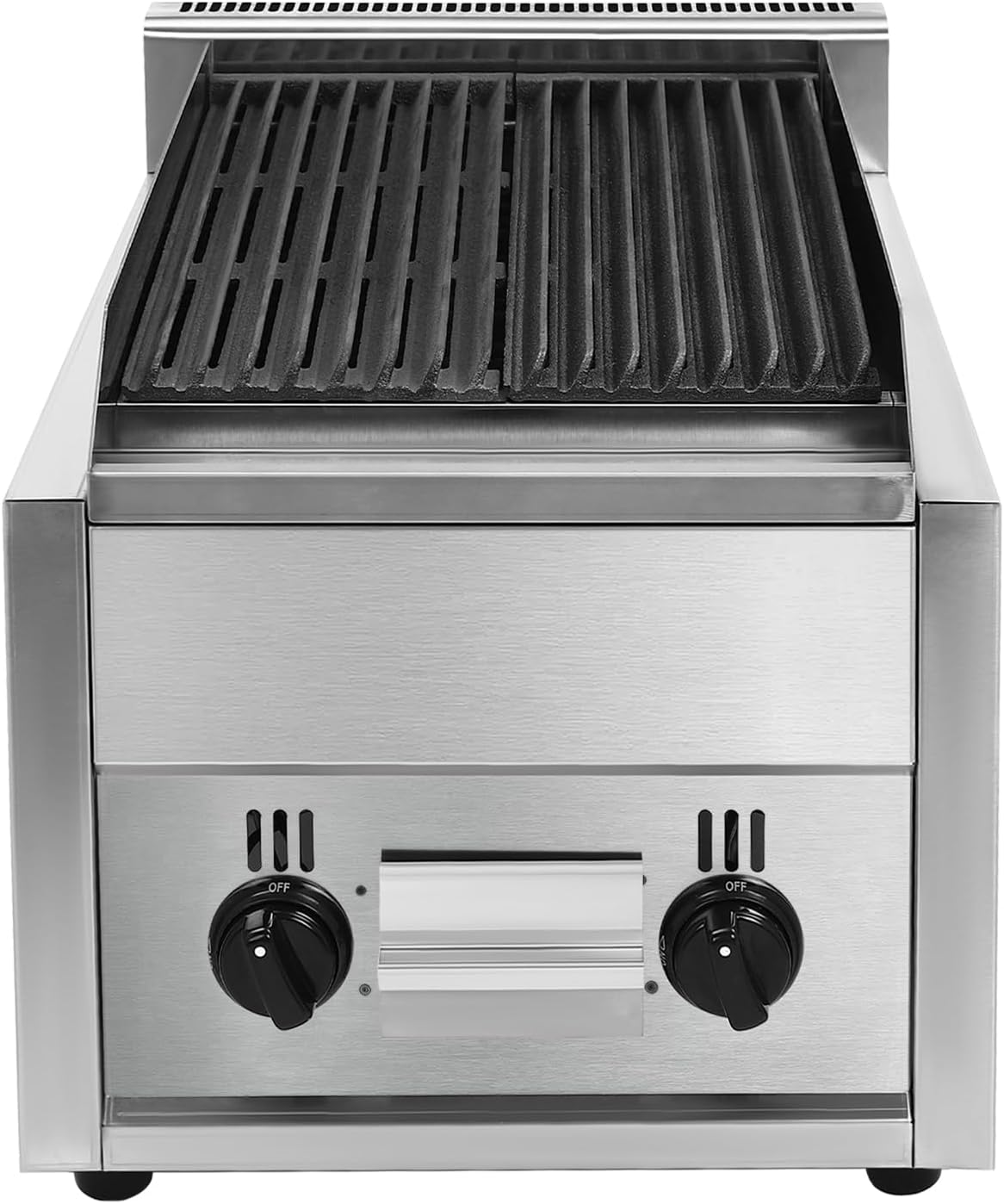 Amazon.com: Commercial Countertop Charbroiler Grill 2 Burner Gas ...