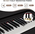 88 Key Full-Weighted Digital Piano, Full Size Electric Piano for Beginners, with U-Stand, 3 Pedal Unit, Adjustable Stool, Headphone, MIDI Functionality