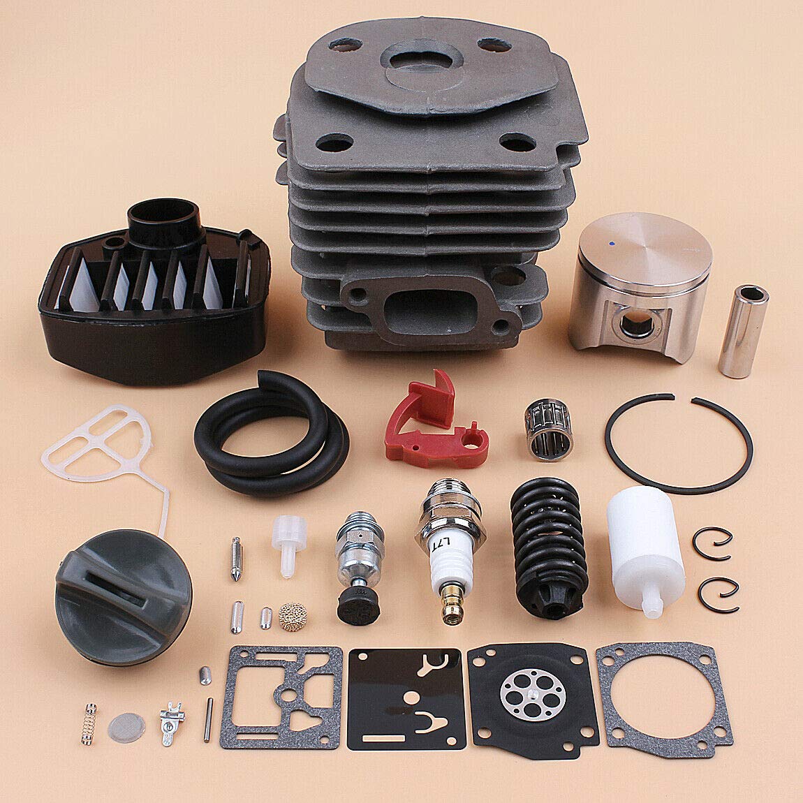 Kit de reparación de carburadores de pistón de cilindro de 47 mm para motosierra Jonsered CS2156 2159