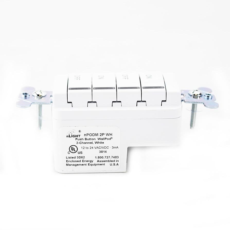 Sensor Switch NPODM-2P-WH nLight Push Button Raise/Lower