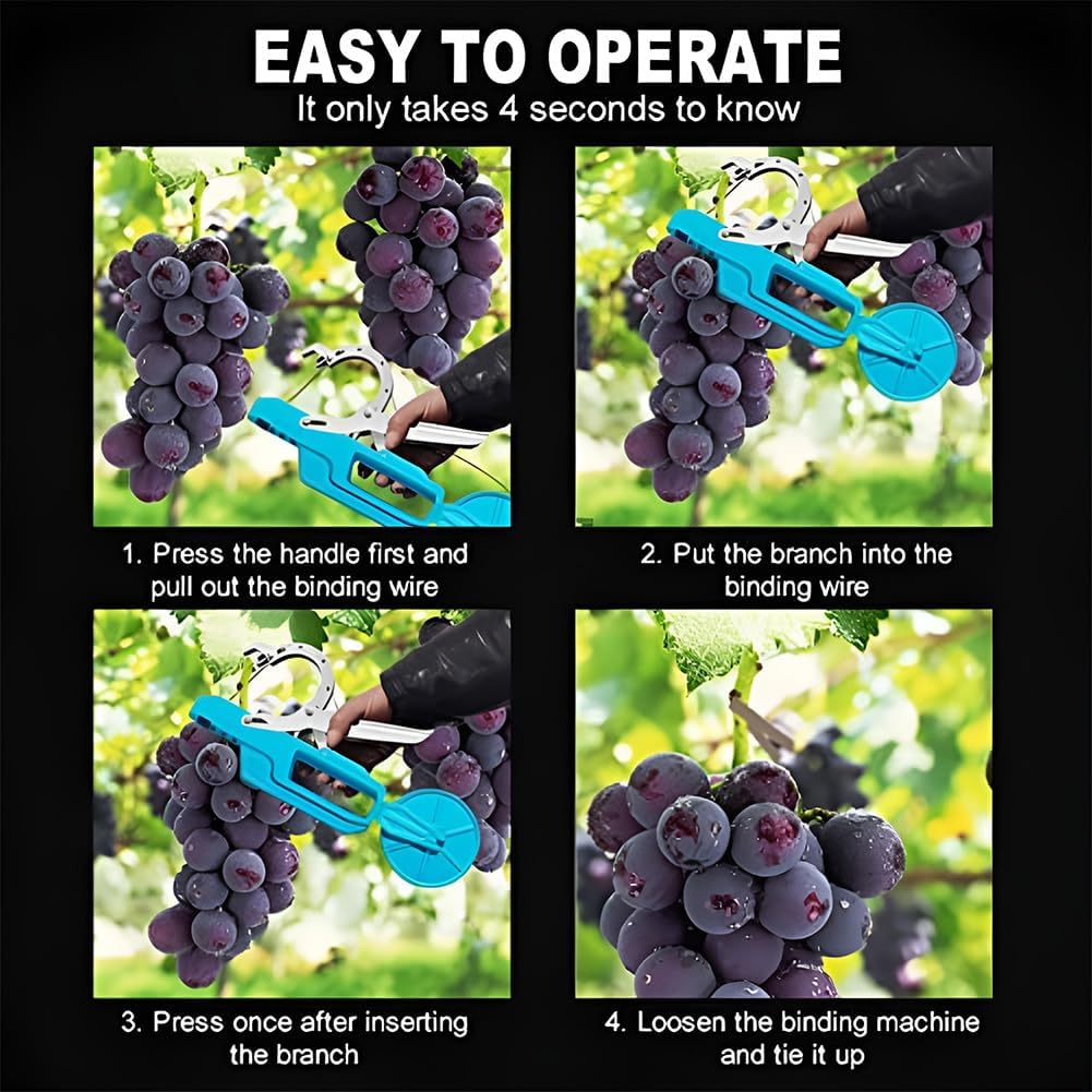 Bindewerkzeug für Gartenpflanzen, Zweigbindungszange für Gemüse, Gurken, Tomaten, Veredelungsstütze, max. 50 mm Durchmesser