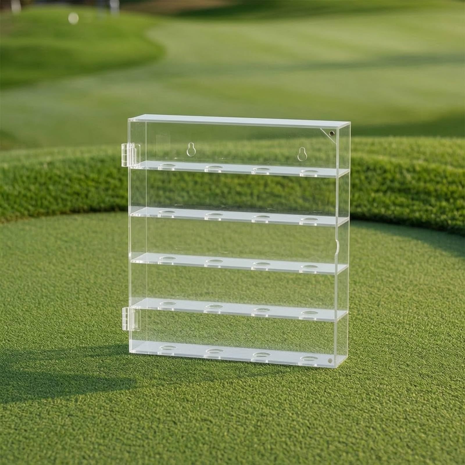 Vitrina Pelotas Golf con Montaje en Pared Transparente Vitrina Pelotas Golf Estante para Golfistas , 20 Bolas