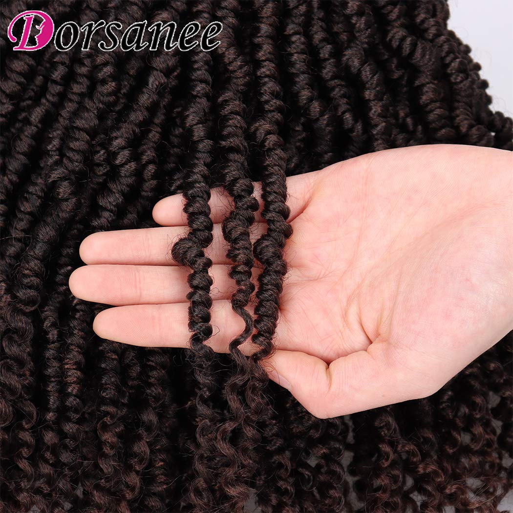 Bomb Twist Crochet Hair 10 Inch 6 Packs Mini Passion Twist Crochet Hair for Black Women Pre-looped Spring Twist Crochet Braids Nubian Twist Synthetic Hair Extension (T33#)