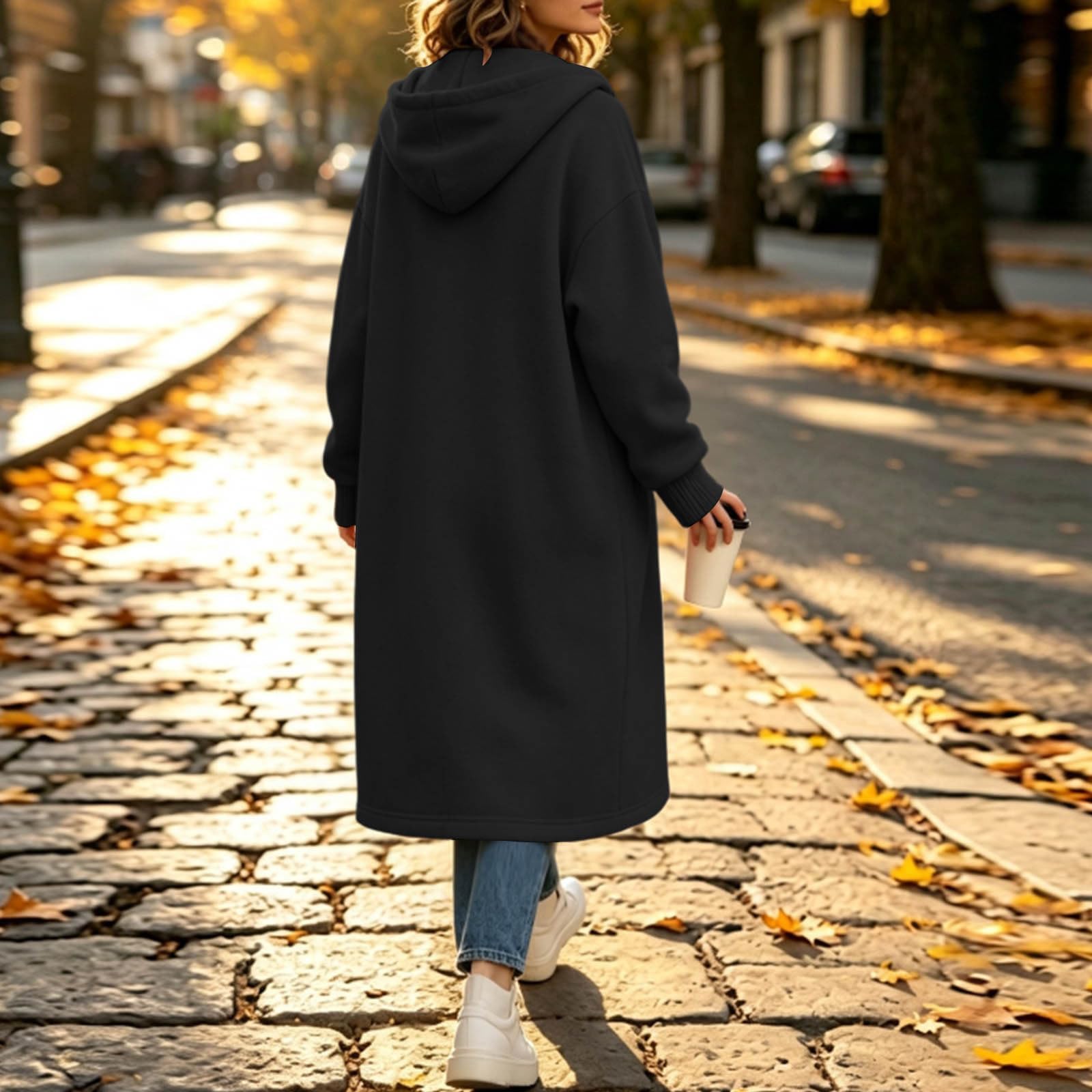 Generisch Jacke Damen Lang Mantel Mit Taschen Übergangsmantel Winddicht