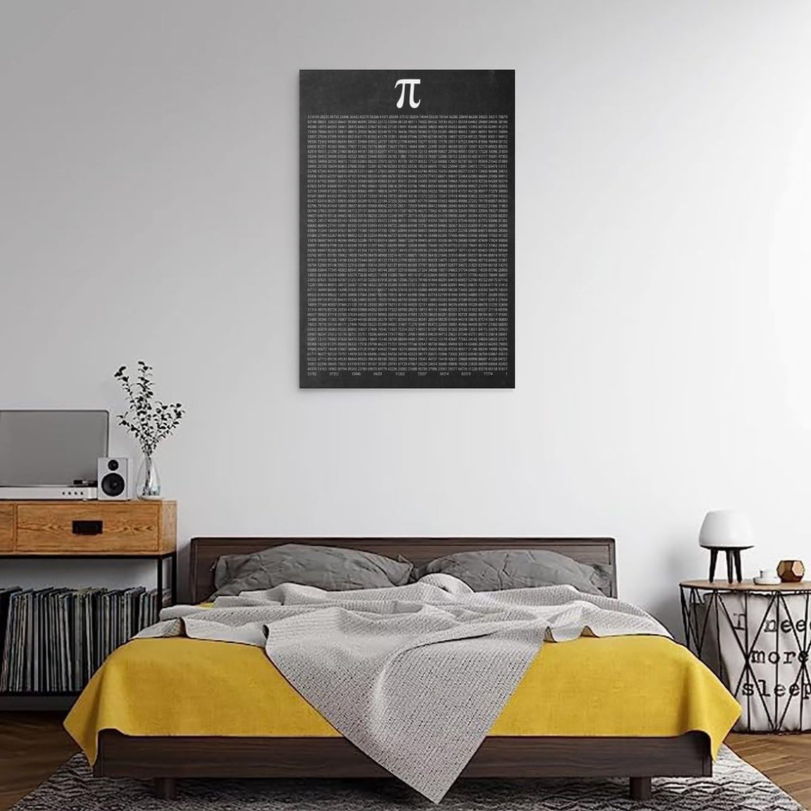 generisch 1000 Digits of PiModern Canvas Prints, Cuadros Decorativos Para Habitaciones de Niños o Niñas, Murales para Salón Y Pinturas Con Motivos Festivos 40 x 60 cm