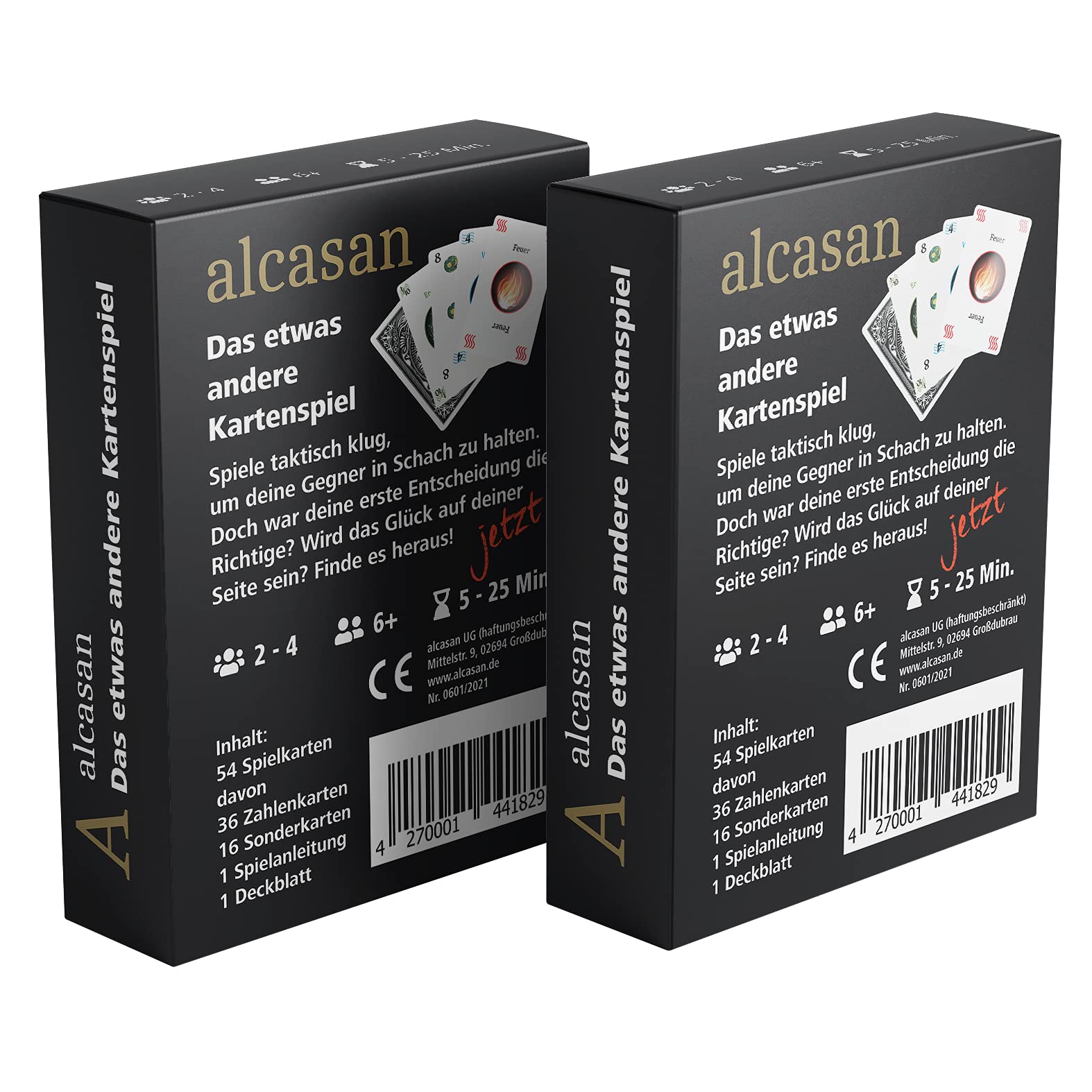 Alcasan Premium Edition Kartenspiel – Sparpack Mit 2 Spielen, Für 2-4 Personen, Ab 6 Jahren, Dauer 5-25 Min.