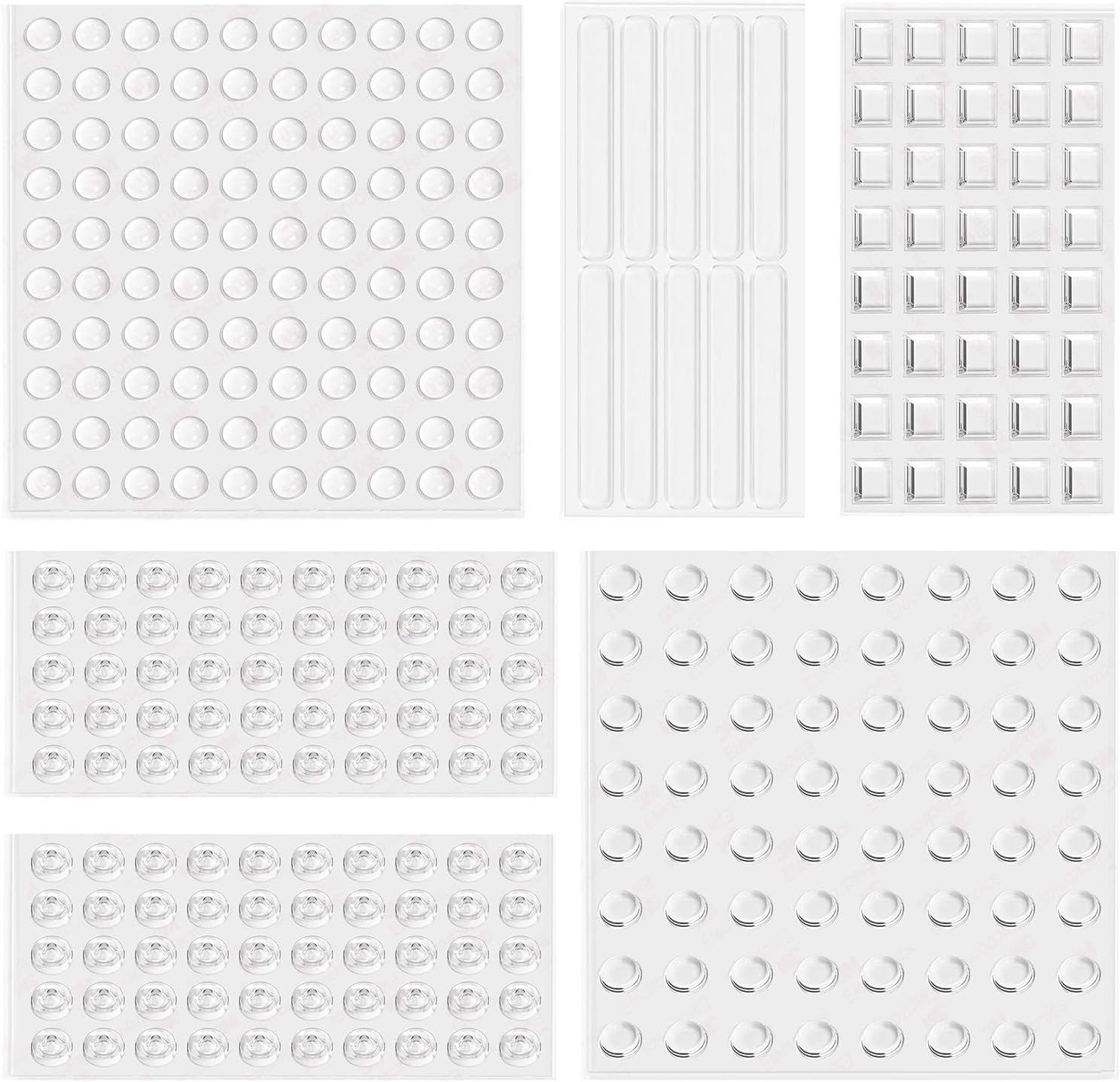 Rosaerpy Door Bumpers 314 Pcs Clear Door Bumper Rubber Bumpers