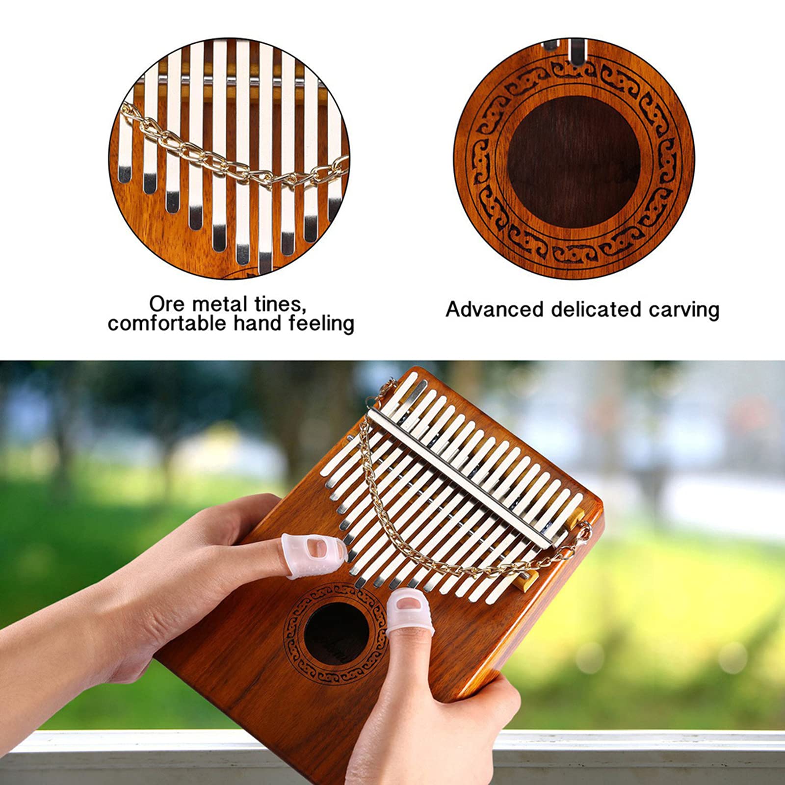 Kalimba 17 Clés, Pouce Piano Doigt Instrument Professionnel De Haute Qualité Doigt Pouce Piano Instrument de Musique Cadeau