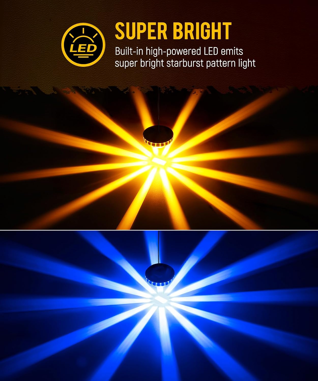 Partsam 2Pcs 2.5 inch Glass Lens Low Profile Watermelon Lights Dual Color Amber/Blue LED Turn Signal Marker Light for 12V Vehicles Semi Trucks, Trucks, Pickup, Off-road