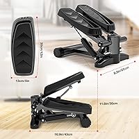 Vista 6 de Tohoyard Steppers para ejercicio, mini máquina paso a paso con bandas de resistencia y conteo de calorías, escalera de capacidad de peso de 330
