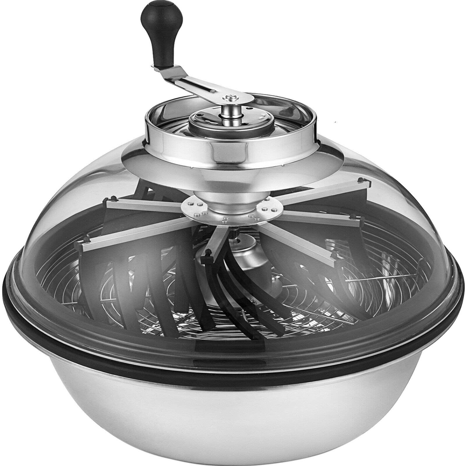 24 Inch Leaf Bud Bowl Trimmer, Clear Visibility Dome, Sharp Stainless Steel Blades for Spin Cut & Solid Metal Gear Box, Upgraded Sharp Gears, Hand Pruner Included