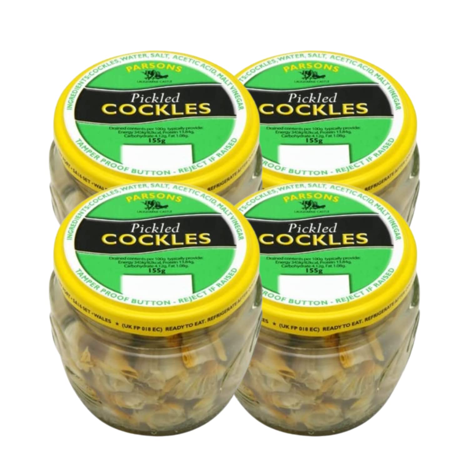 Parsons Pickled Cockles | verzehrfertig | 155 g x 4 (4 Stück)