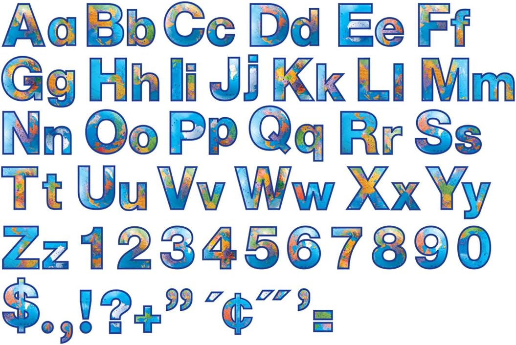 Hygloss Products Bulletin Board Letters and Numbers – Punch Out Globes Design Combo – 3 Inch, 350 Pieces