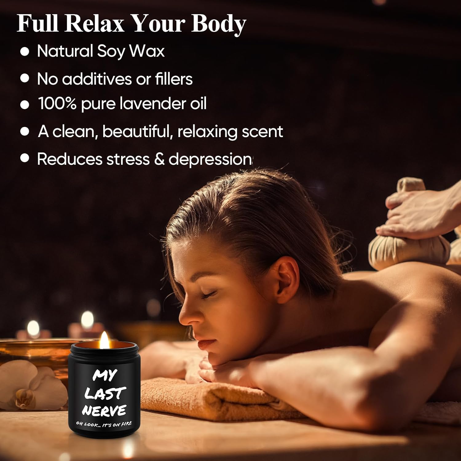 Funny Candle Gag Gift for Women - My Last Nerve Lavender Candle, 7 Oz, Fathers Day Gift for Dad from Daughter Son, Birthday, Christmas - Image 6