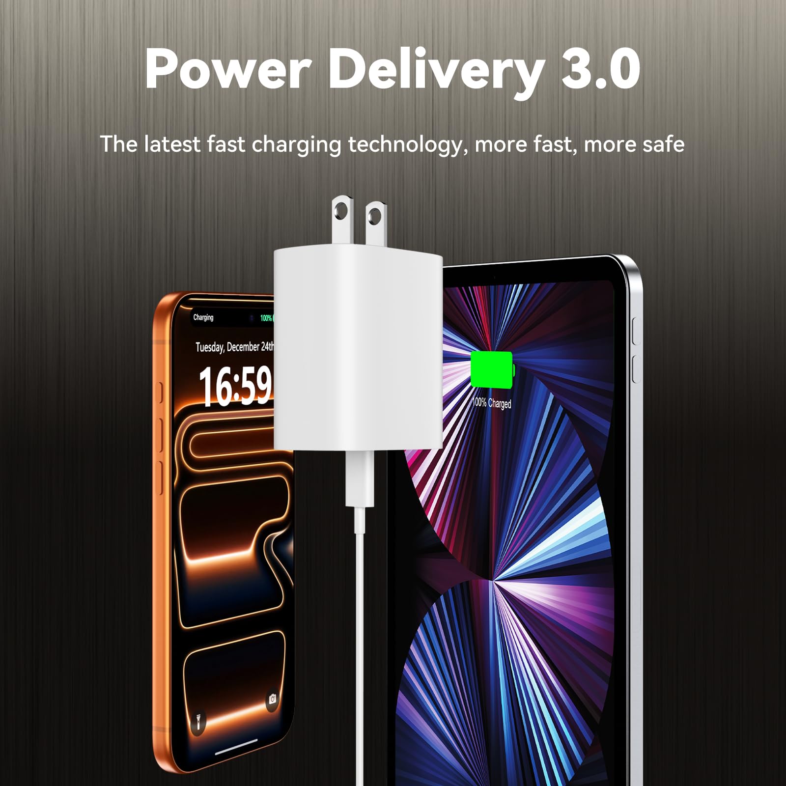 i.Phone 15 Pro Max - Caricabatterie per ricarica rapida, da USB C a C, lungo 1,8 m, con blocco di ricarica veloce da 20 W, per i.Phone 15/15 pro/15 pro max/15 Plus, i Pad Pro/air, Google Pixel,