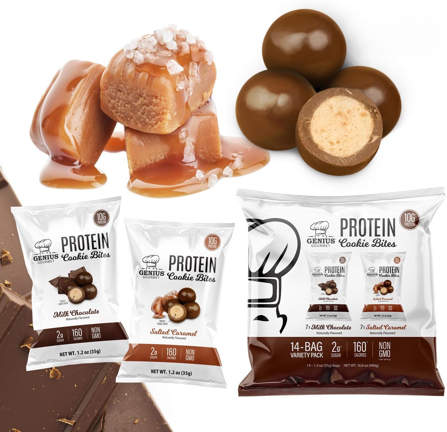 Genius Gourmet Protein Cookie Bites Variety Pack