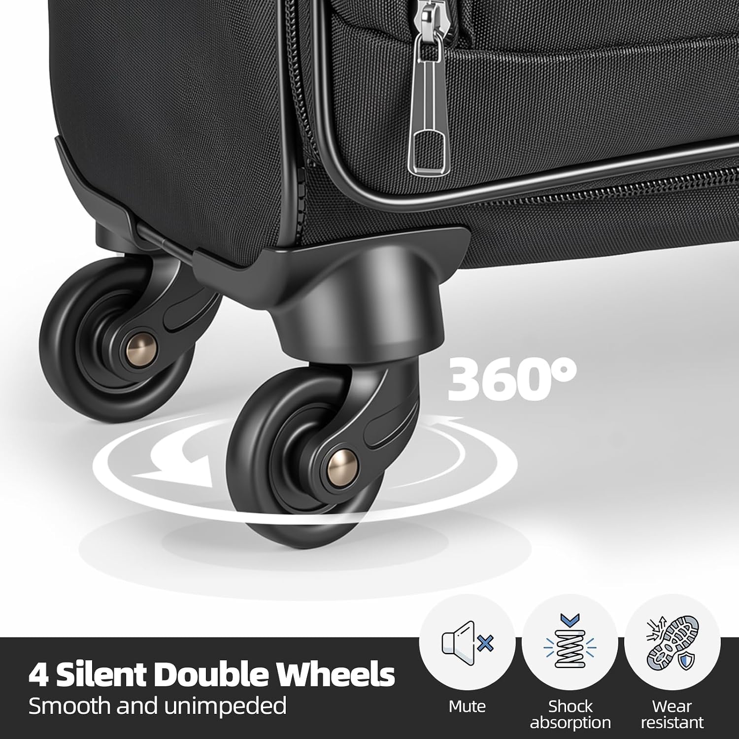 Carry on Luggage 18.1" x 11.02" x 28.3" Airline Approved, 28 Inch Softside Suitcases with Wheels, Carry-on with TSA Lock for Business Trip, Water-Resistant Large Capacity for Men Women