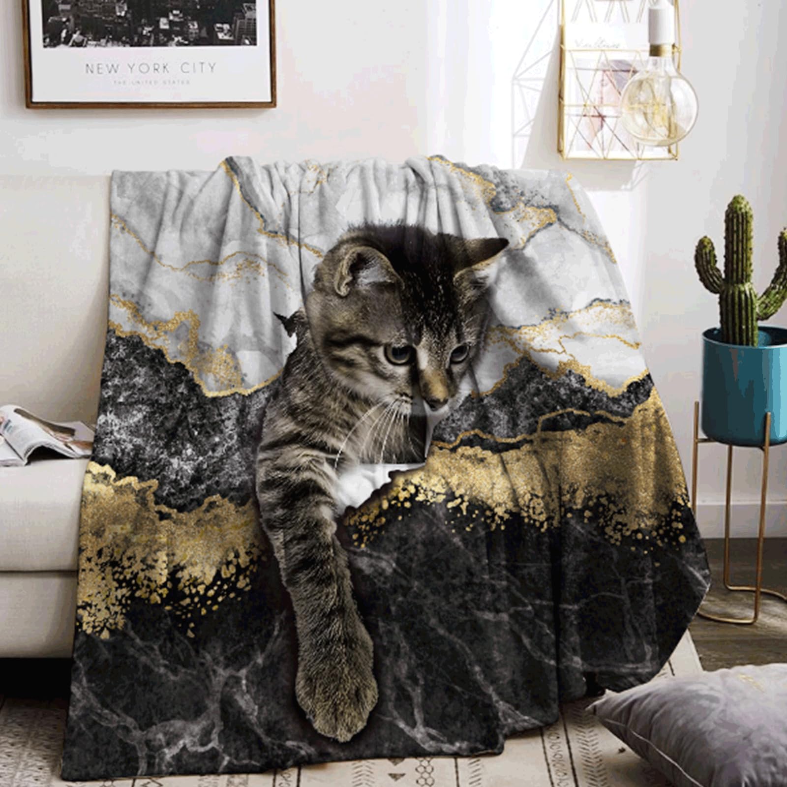 Couverture de canapé de chat pour protéger vos meubles et réchauffer vos enfants