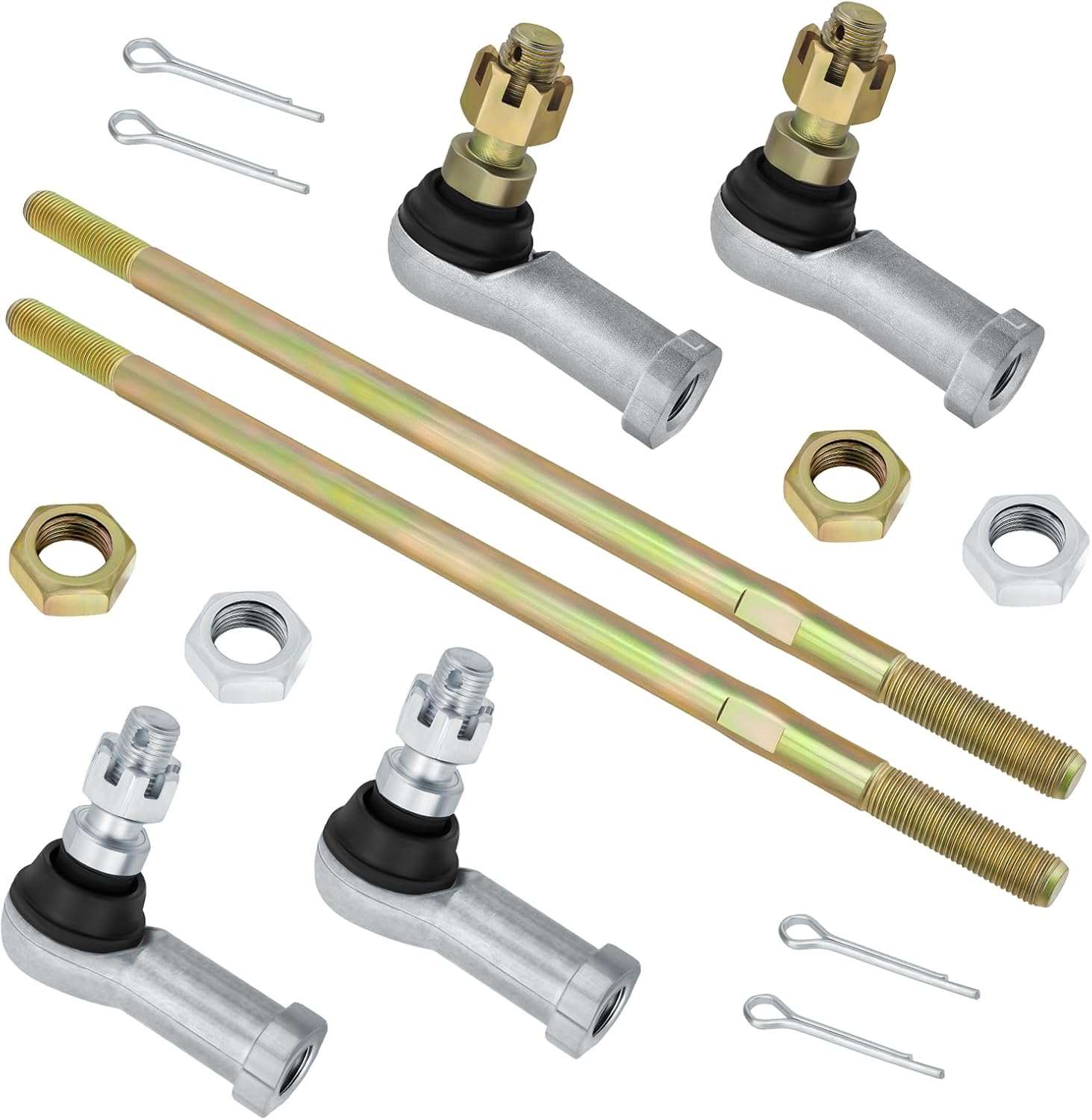 JAVIK Left & Right Tie Rod Ends Kit Fit for Honda Rancher 420 2x4 TRX420TE TRX420T-M 2007-2013,OEM#53521-HP4-600 53158-HP5-003 53157-HP5-003