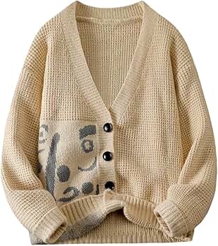 2024 Oversized Graphic Cardigan for Men with Thick Retro