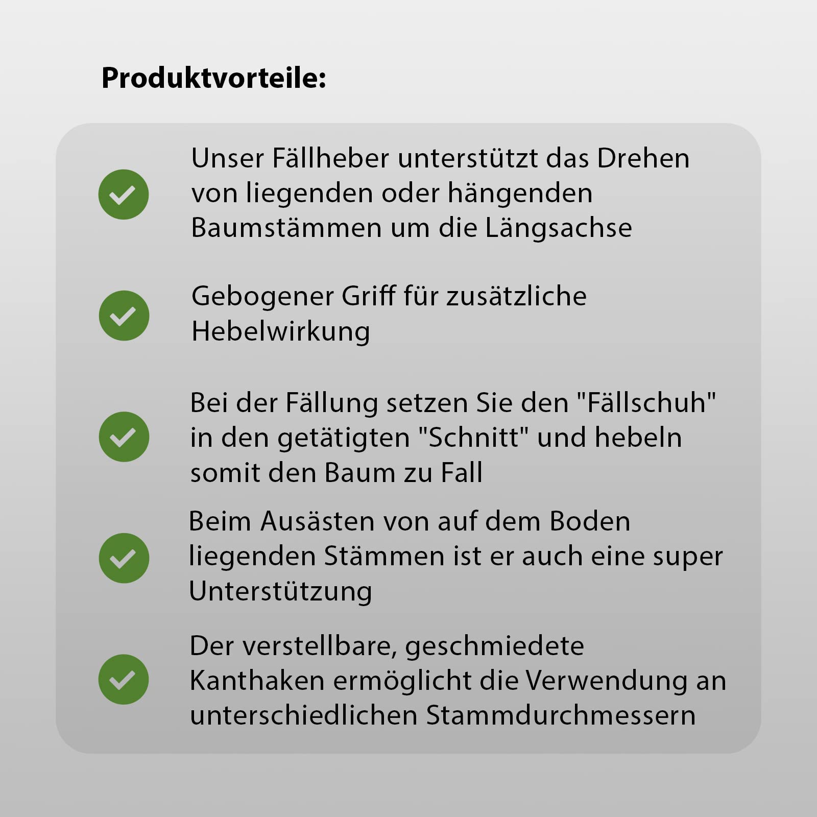 Baumarktplus Profi Fällheber 130cm mit Handpackzange Set Wendehaken Stammwender Heber Fällhilfe Wendehilfe